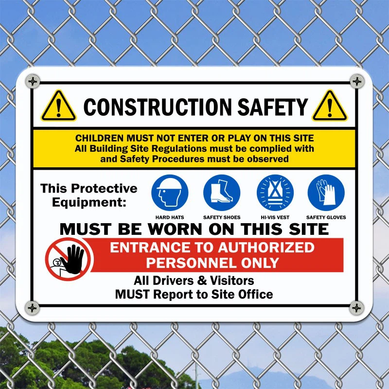 Poly Flute Construction Sign