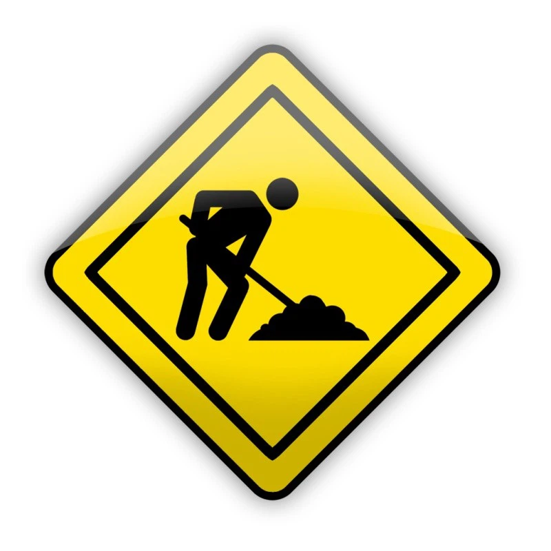 Poly Flute Construction Sign